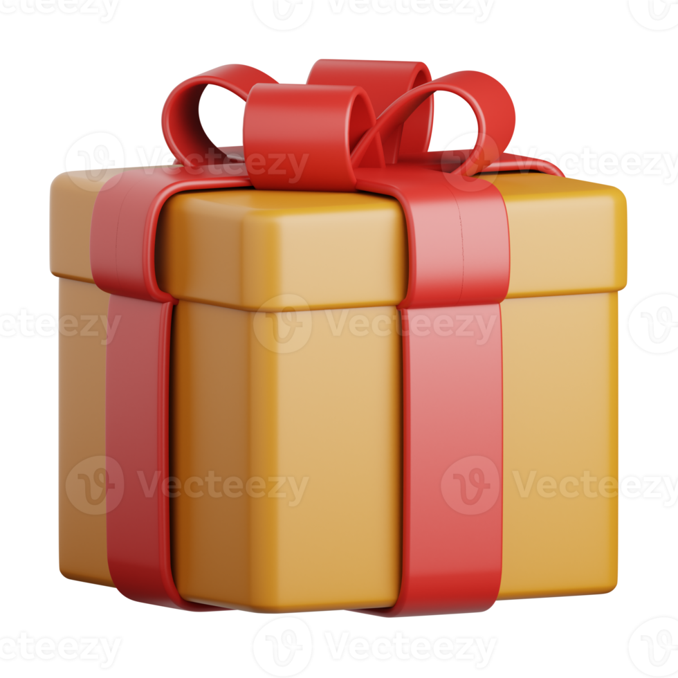 3d rendering gift box isolated useful for ecommerce, shopping and business online design png