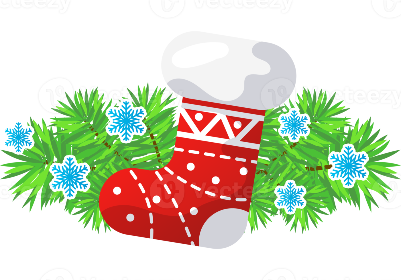 Christmas sock cartoon illustration 15132740 PNG