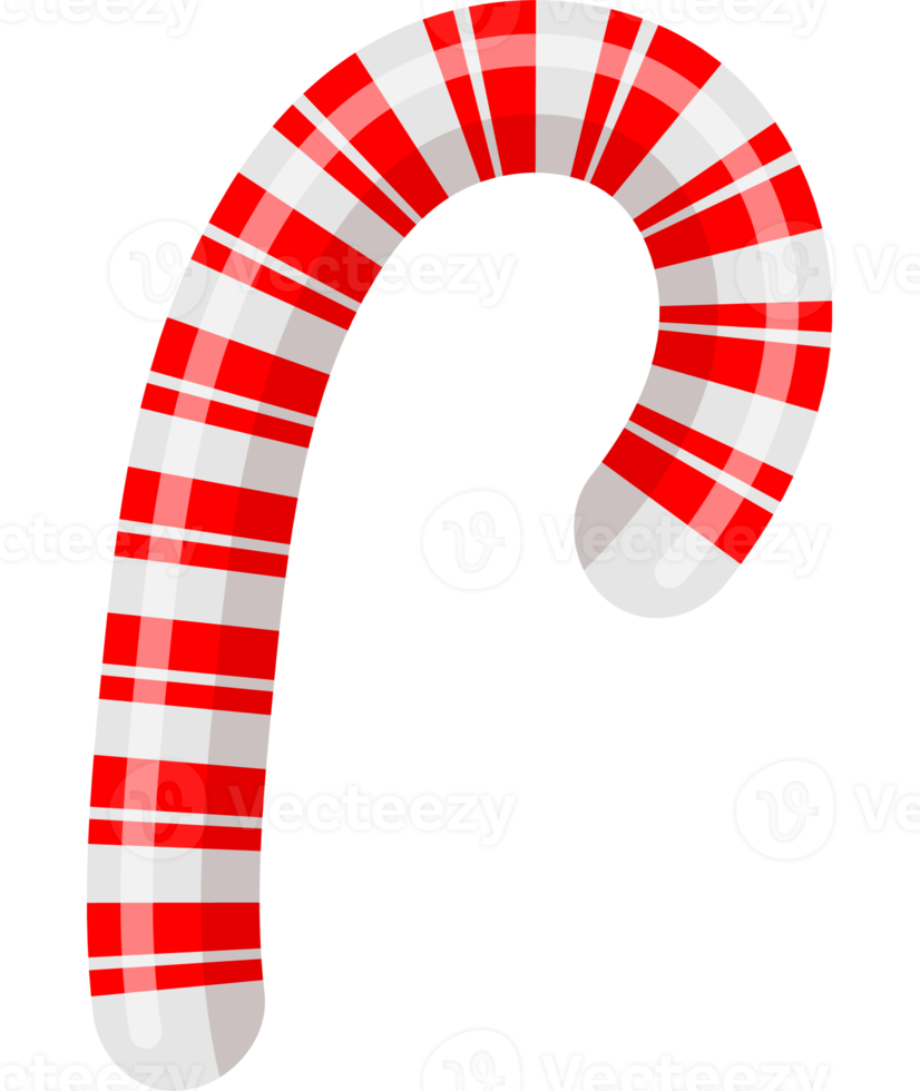 Weihnachten Lollipop Candy Cane-Symbol im Cartoon-Stil png