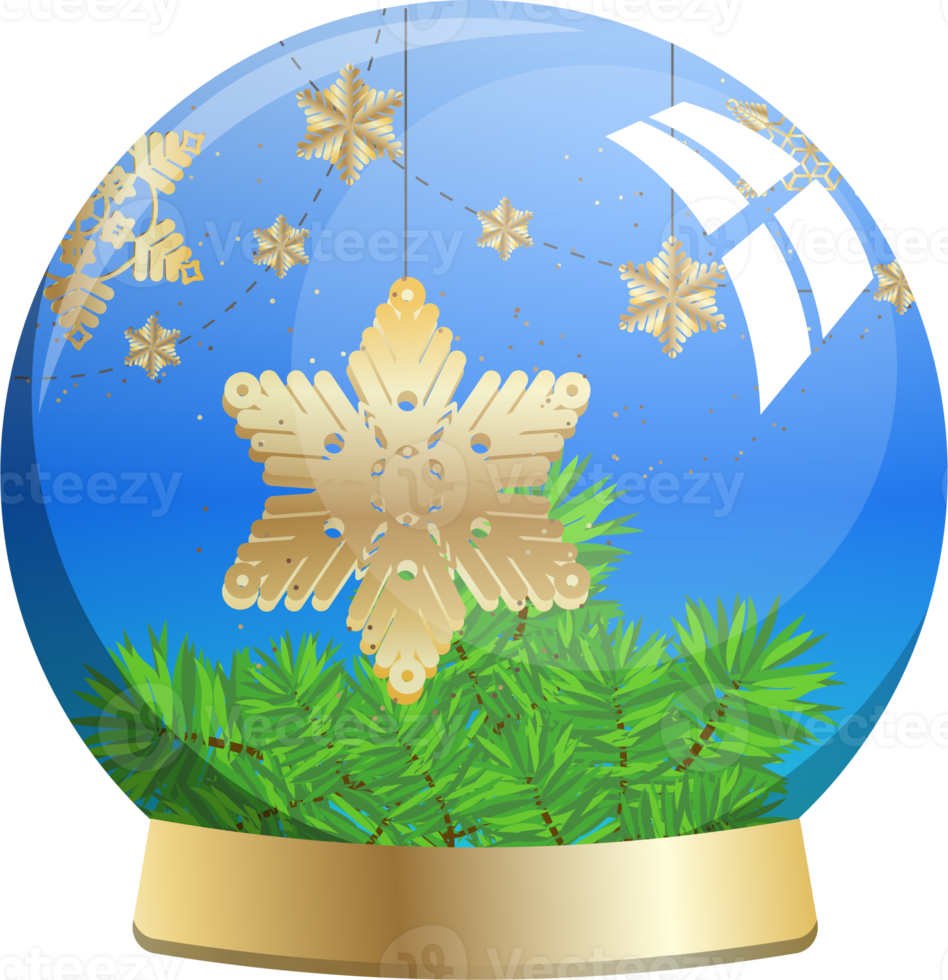 Glass ball cartoon illustration. Winter christmas gift, toy for kids png