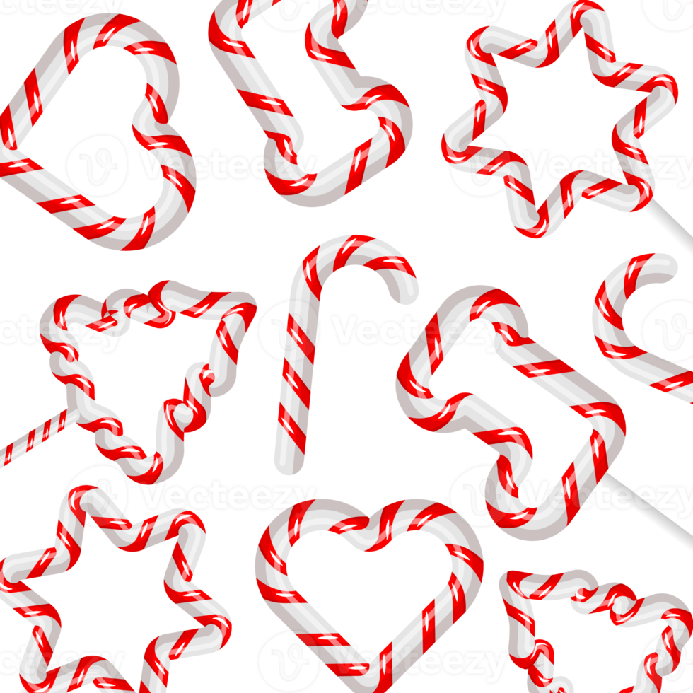 Weihnachten Lollipop Candy Cane-Symbol im Cartoon-Stil png