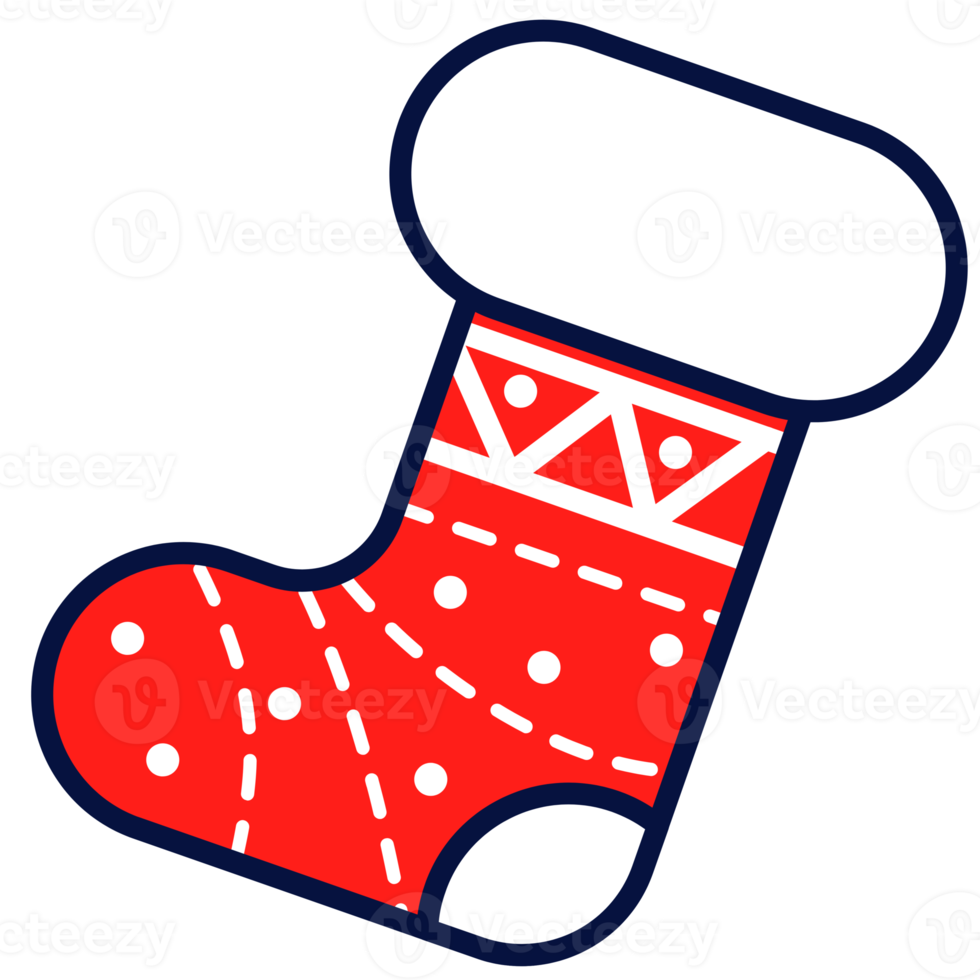 Christmas sock cartoon illustration png