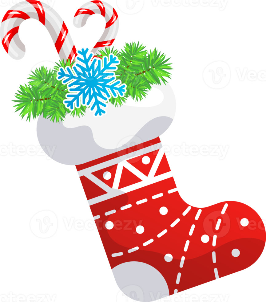 Christmas sock cartoon illustration 15132835 PNG