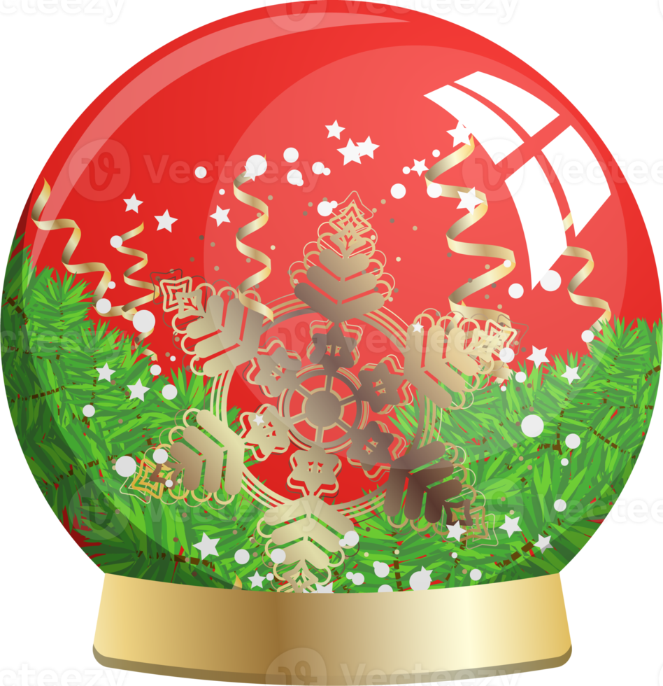 Glass ball cartoon illustration. Winter christmas gift, toy for kids png