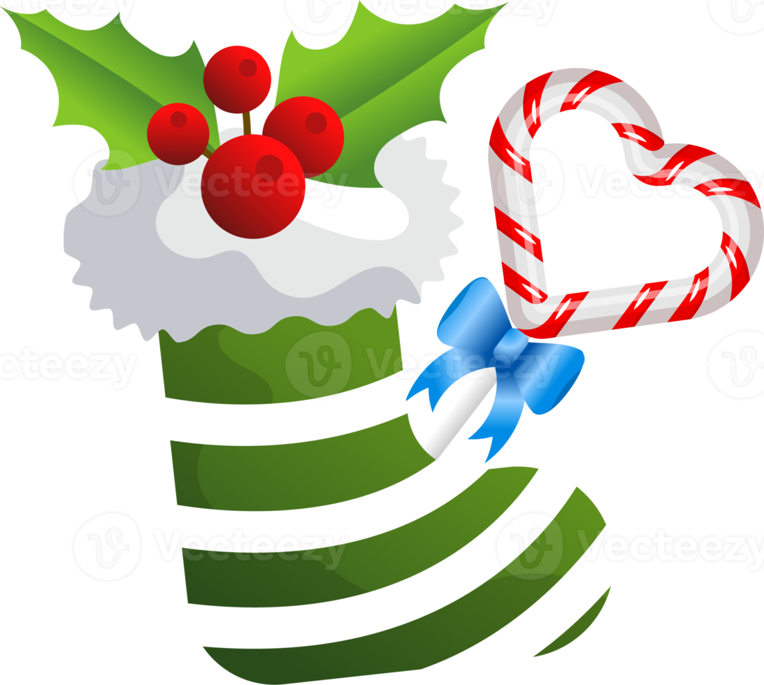 Christmas sock cartoon illustration png