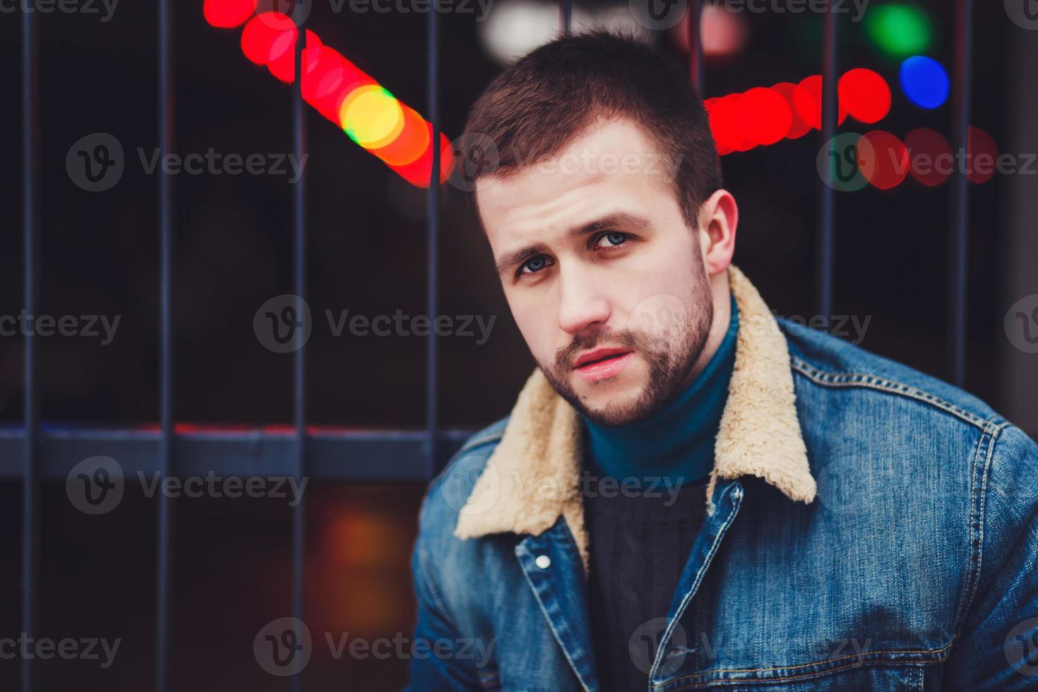 primer plano, retrato, de, un, hombre foto