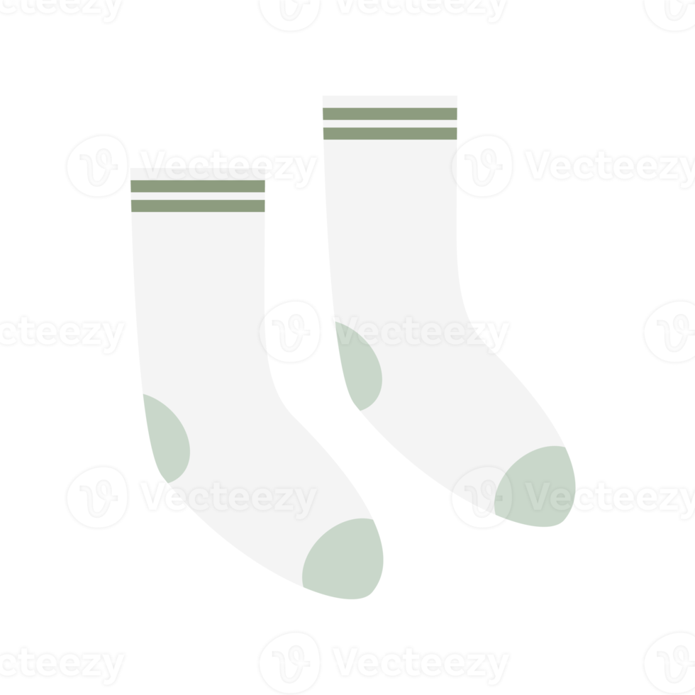 une paire de chaussettes à thème hygge ensemble de collection d'éléments png