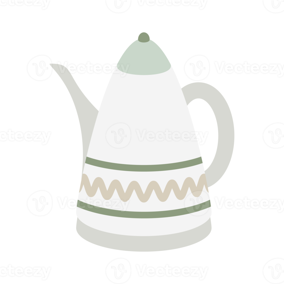 hygge themed theepot element verzameling reeks png