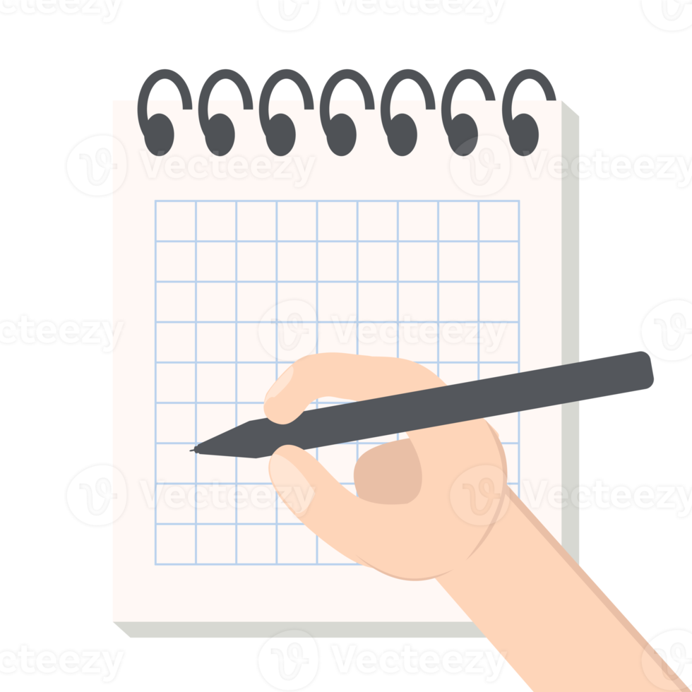 Hand Write In Blank Notebook Dotted Paper Texture Variation Collection Set png