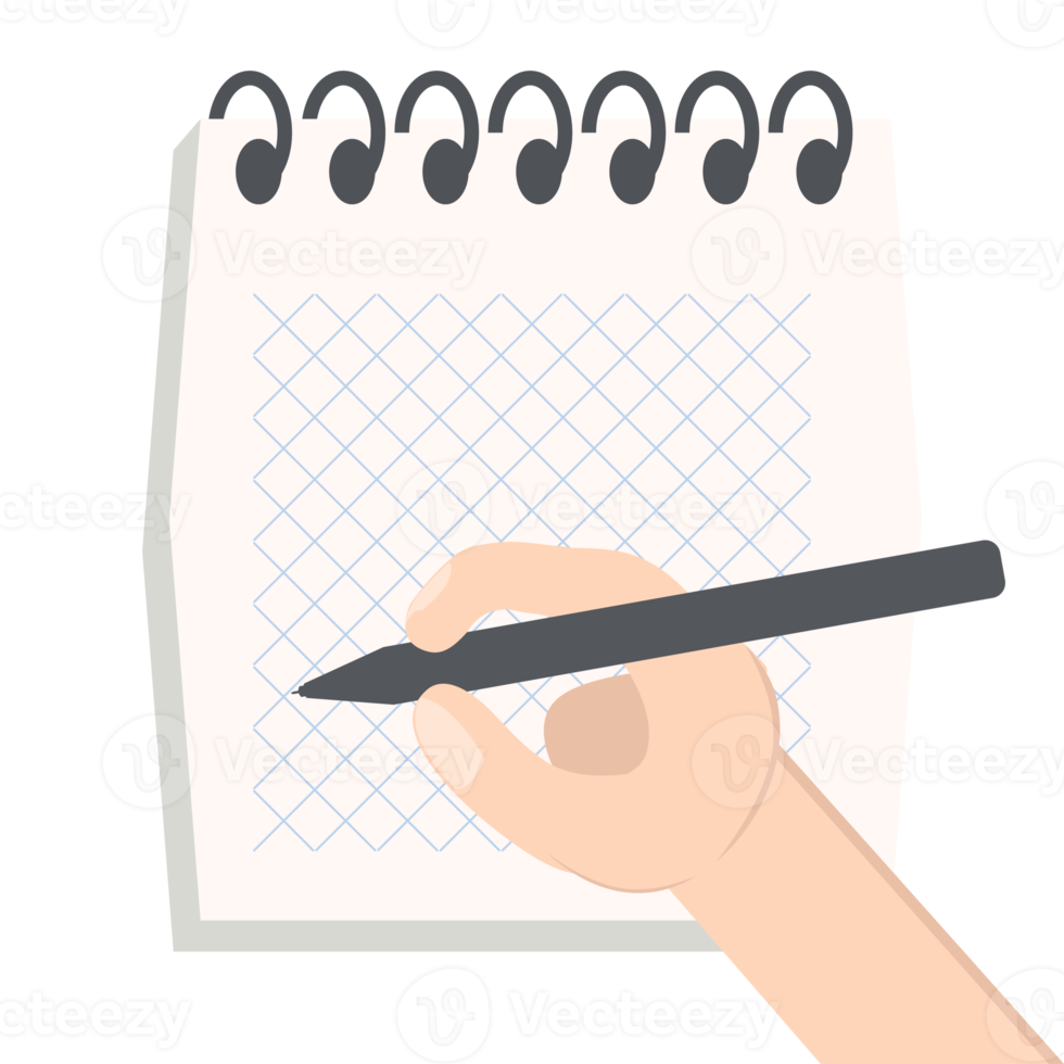 Hand Write In Blank Notebook Isometric Line Paper Texture Variation Collection Set png
