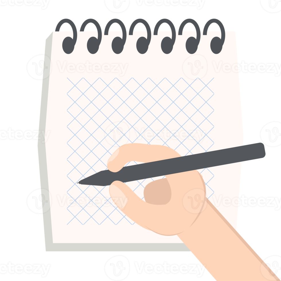hand schreiben in leeres notizbuch isometrische linie papierbeschaffenheitsvariationssammlungssatz png