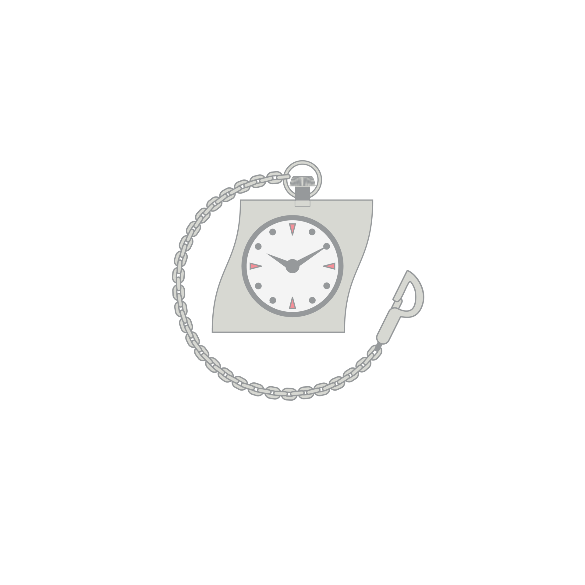 Pocket Watch Chain Classic Aesthetic Necklace Collection Set 15133430 PNG