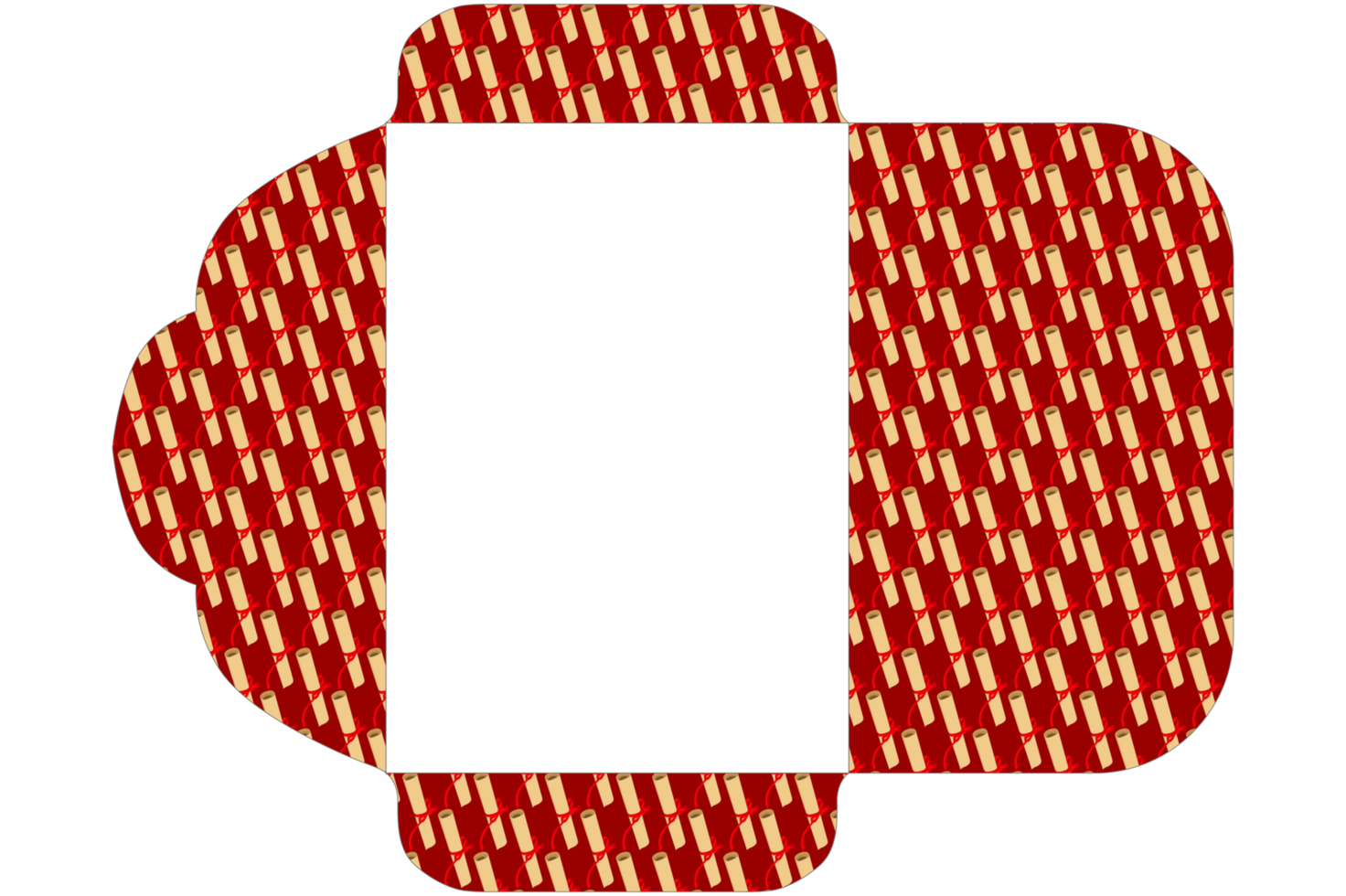 Envelope Design with Certificate Roll Theme png