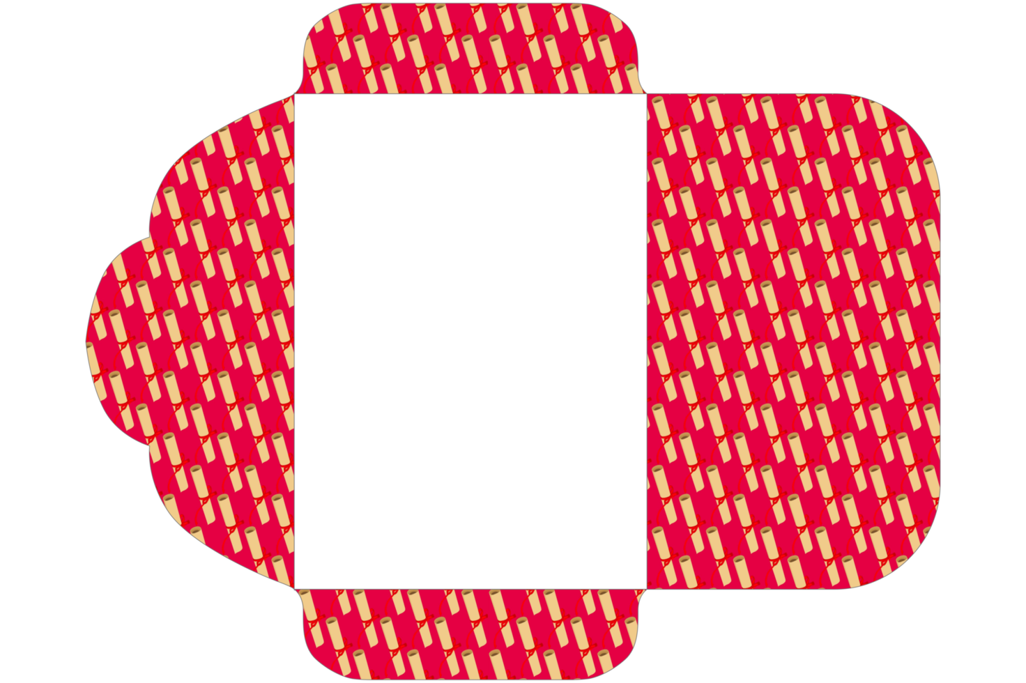 Envelope Design with Certificate Roll Theme png