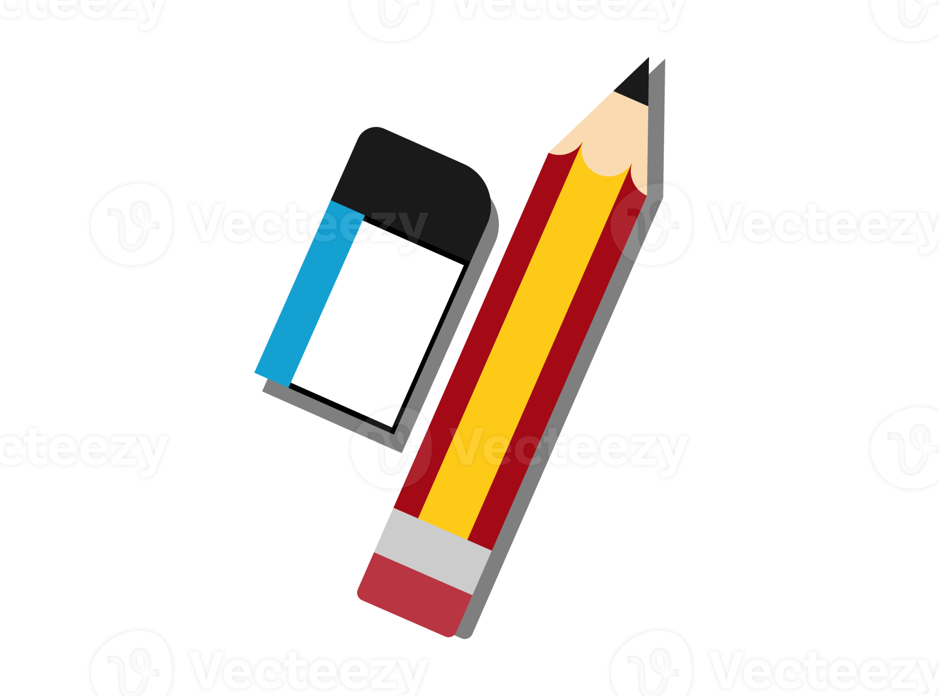Pencil and Eraser illustration 15133523 PNG