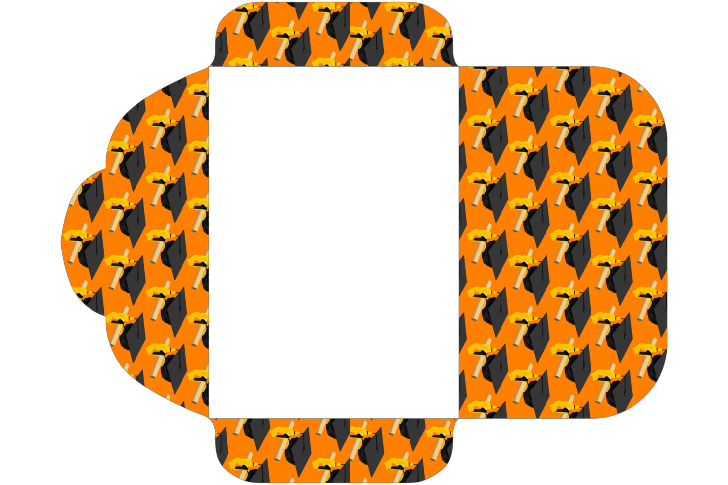 Envelope Design with Graduation Hat Theme png