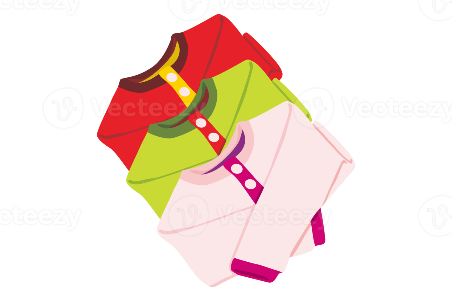 Illustration of a Collection of Clothes for Babies png