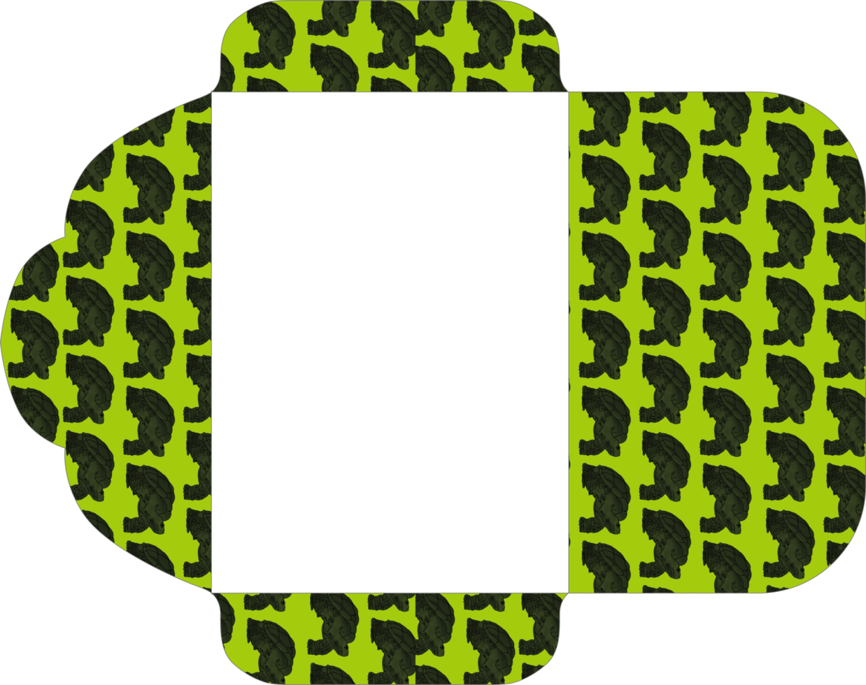 Envelope Design with Turtle Theme png