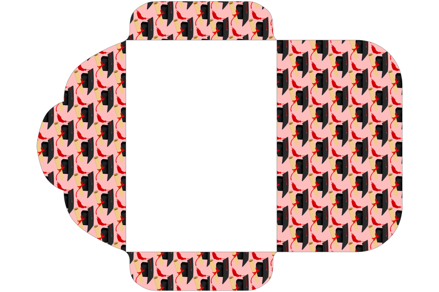 Envelope Design with Graduation Hat Theme png