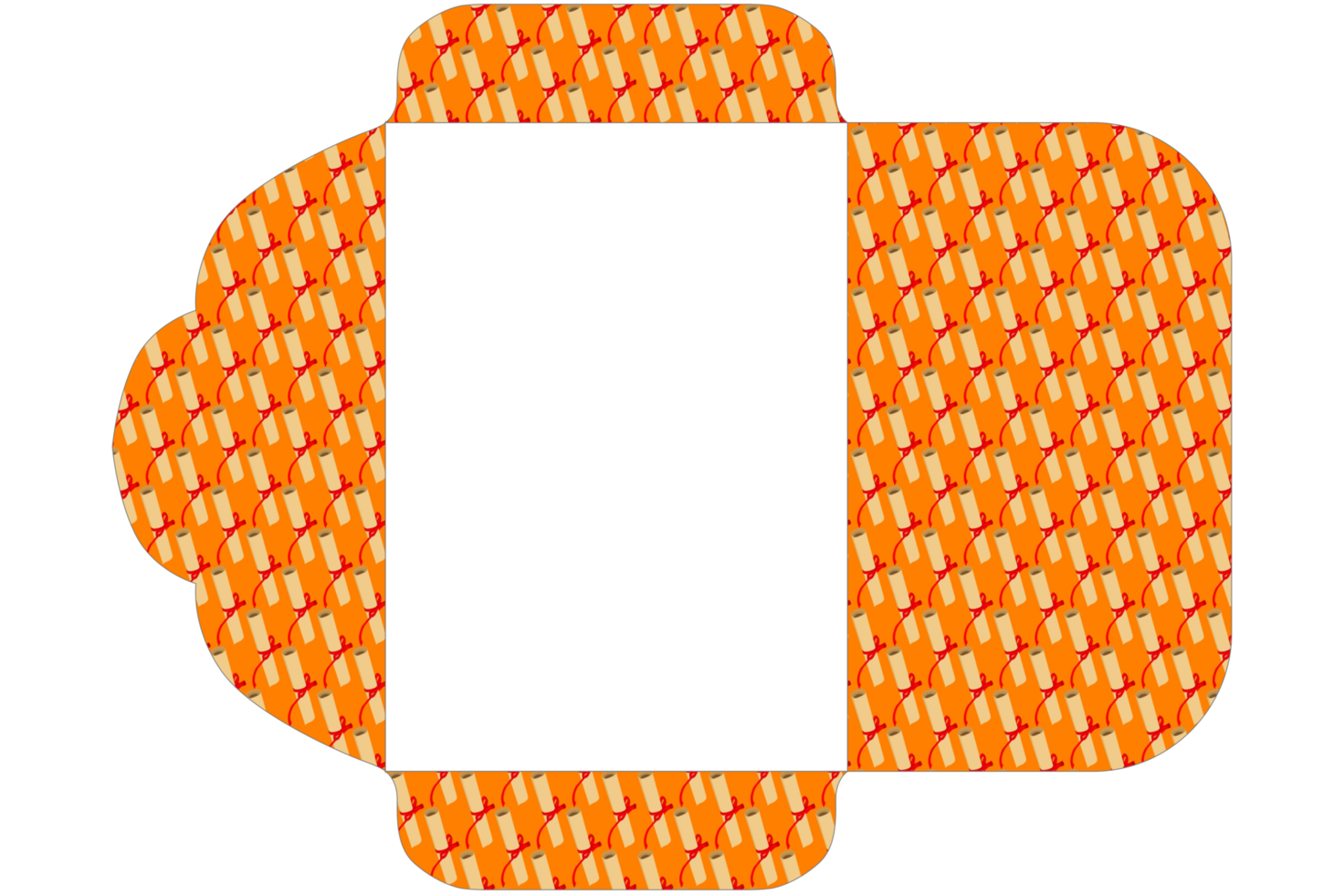 Envelope Design with Certificate Roll Theme png