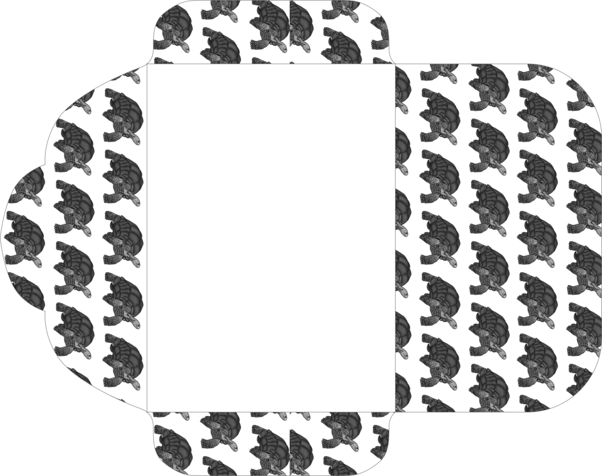 Envelope Design with Turtle Theme png