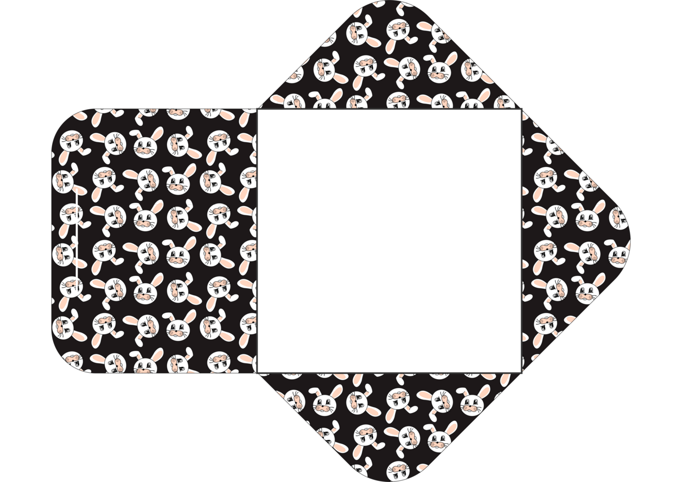 design de envelope com tema de animais fofos png