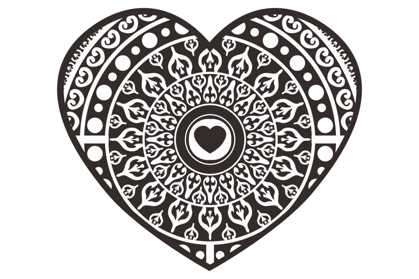 ilustração de um coração negro png