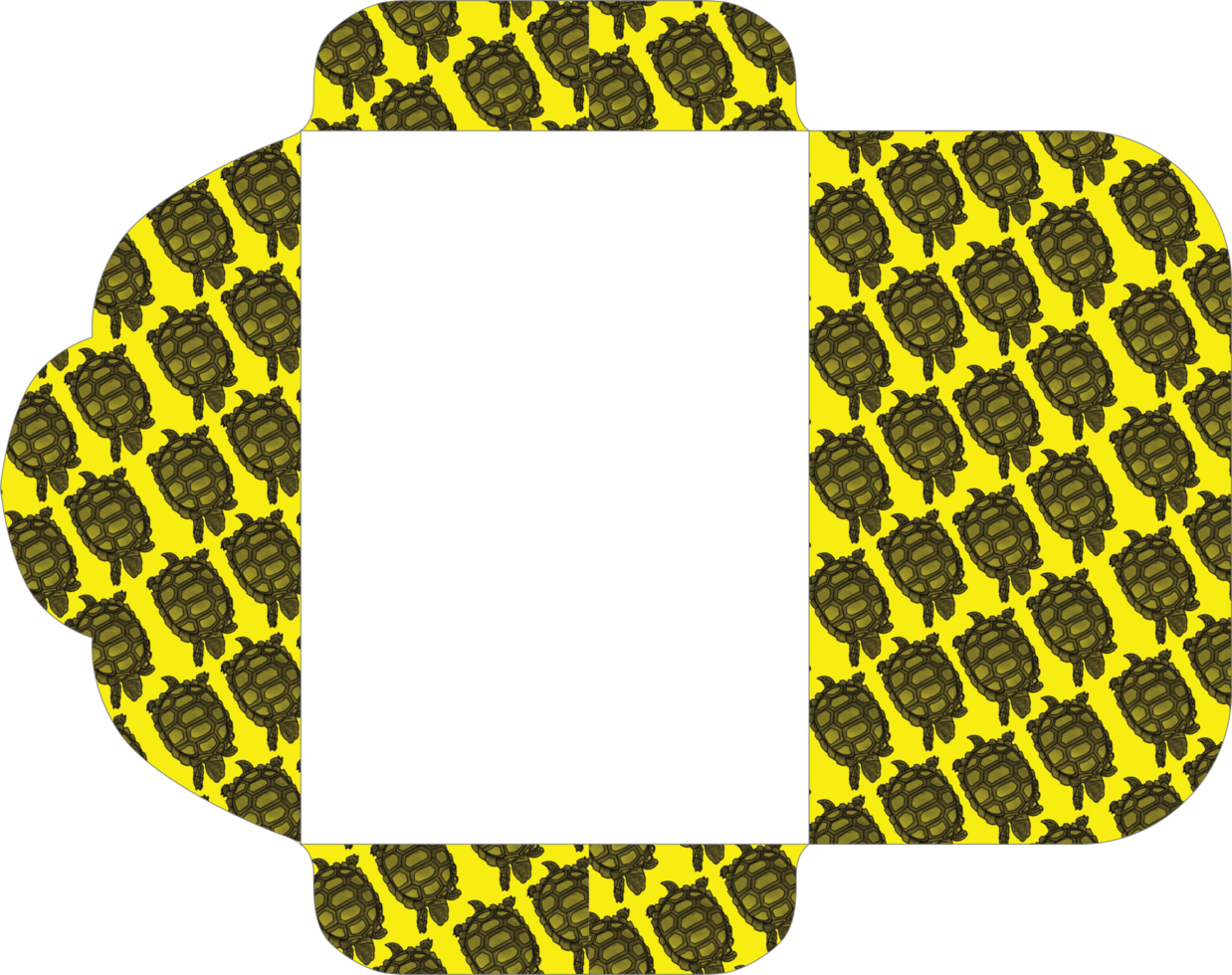 Umschlagdesign mit Schildkrötenmotiv png