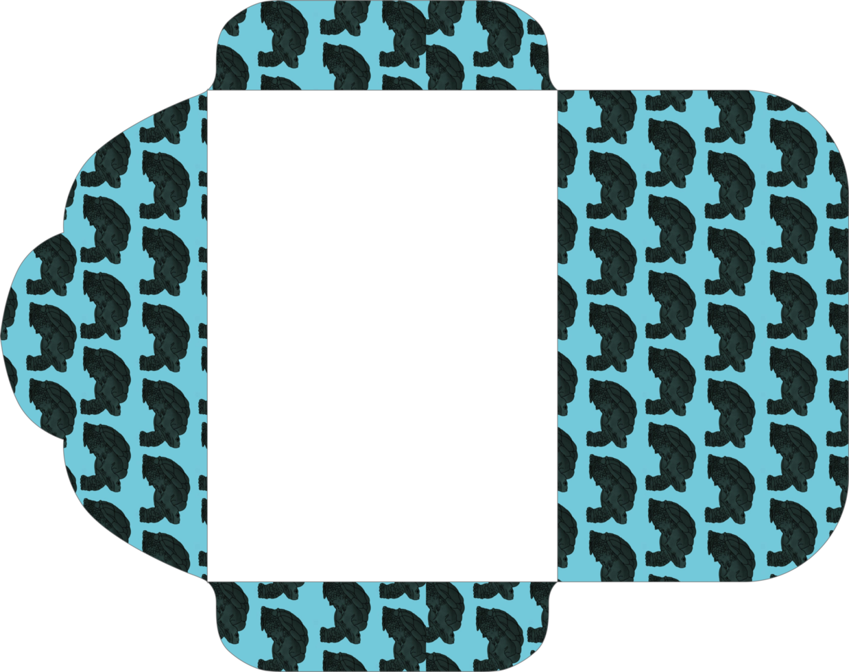 Envelope Design with Turtle Theme png