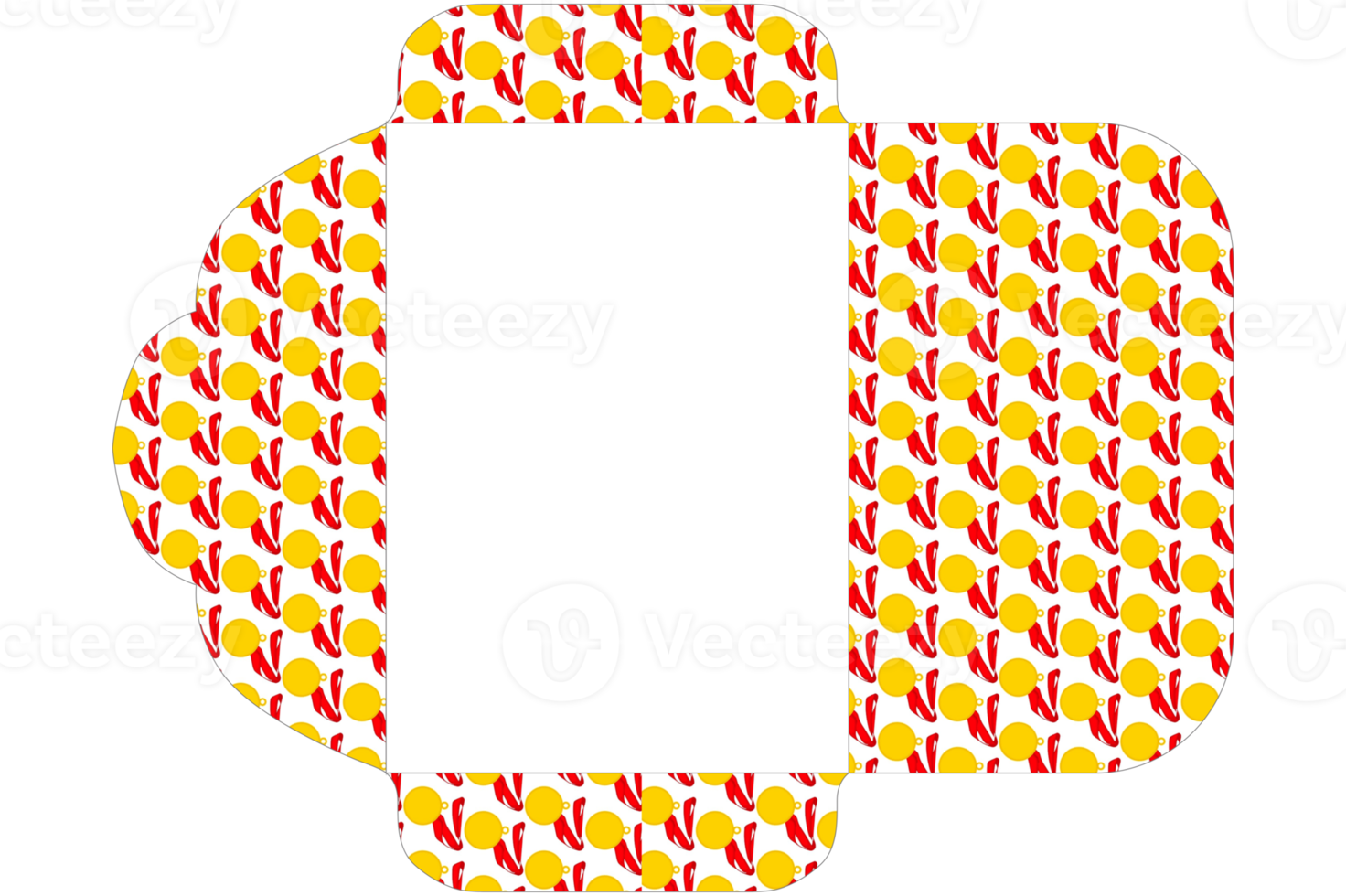 Envelope Design with Gold Medal Theme png