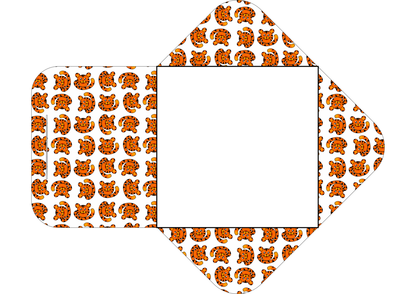 design de envelope com tema de animais fofos png