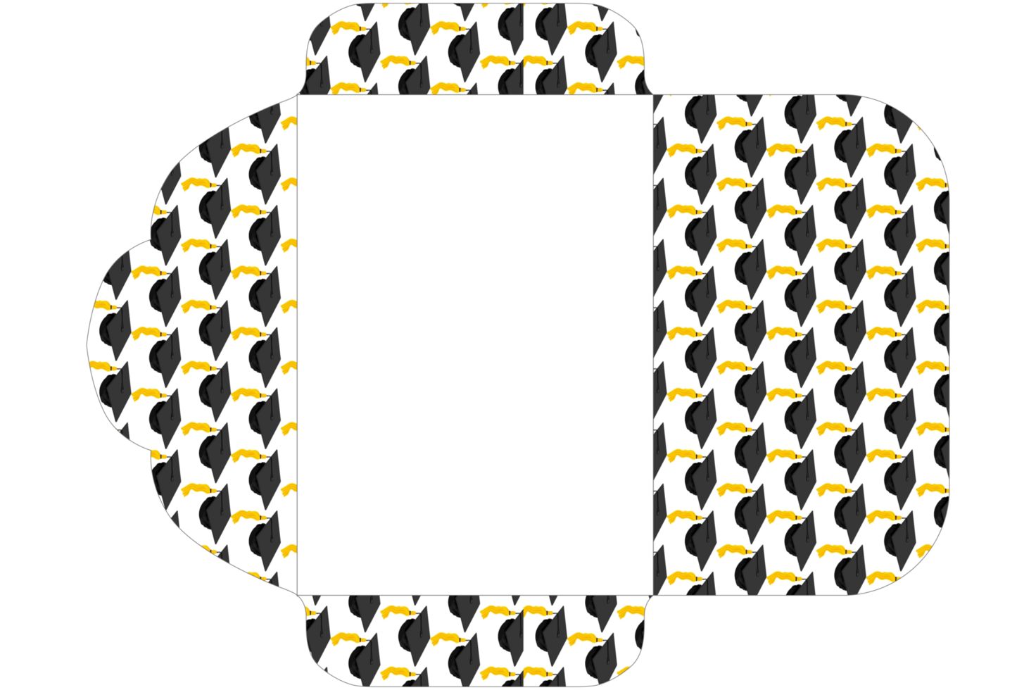 design de envelope com tema de chapéu de formatura png