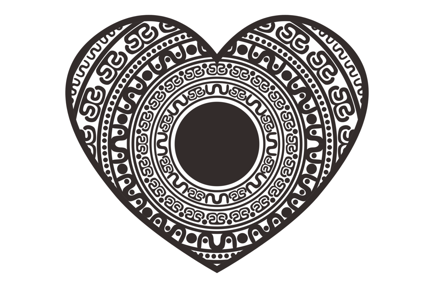 Illustration of a Black Heart png