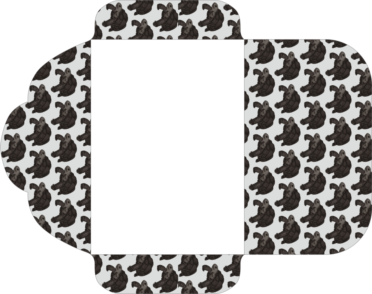 design de envelope com tema de tartaruga png