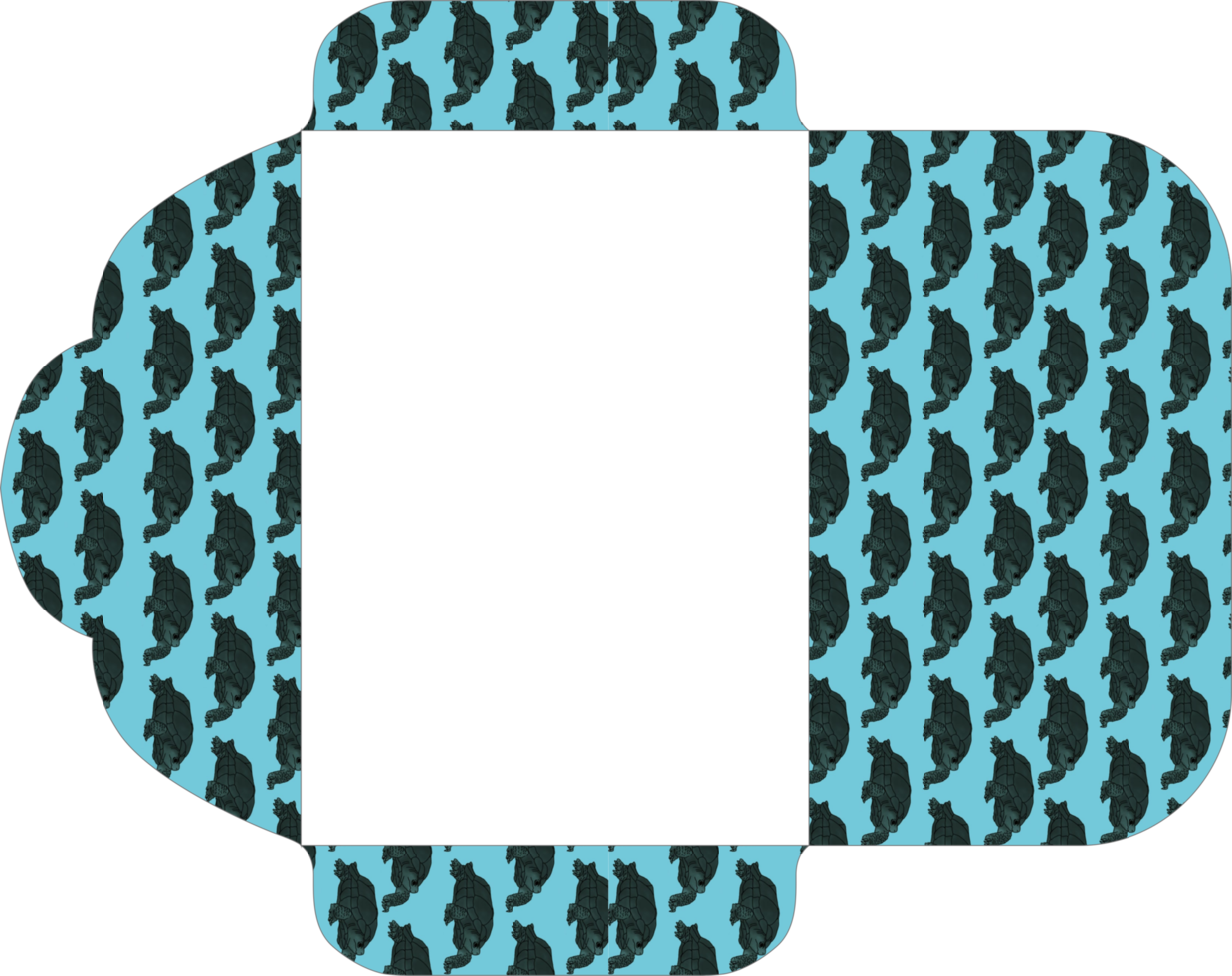 design de envelope com tema de tartaruga png