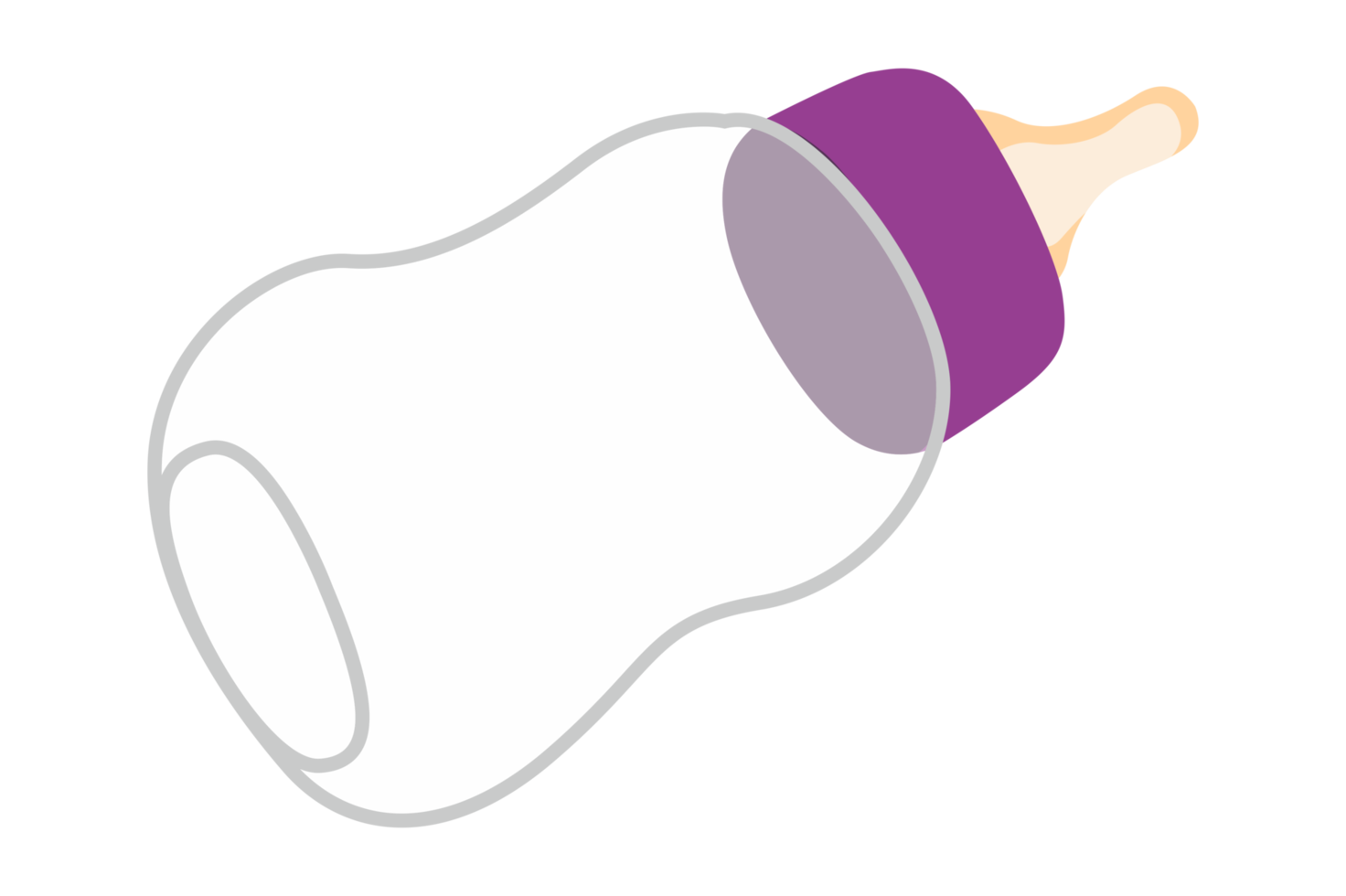 Illustration of a Milk Bottle for Babies png