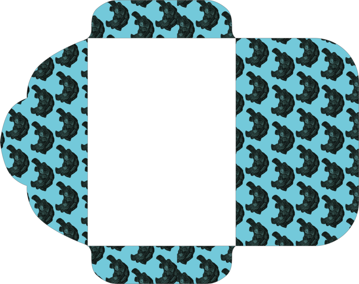 Envelope Design with Turtle Theme png