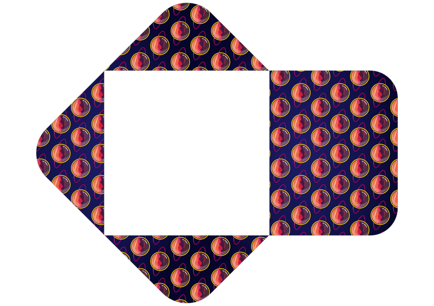 conception d'enveloppe avec le thème de l'espace png