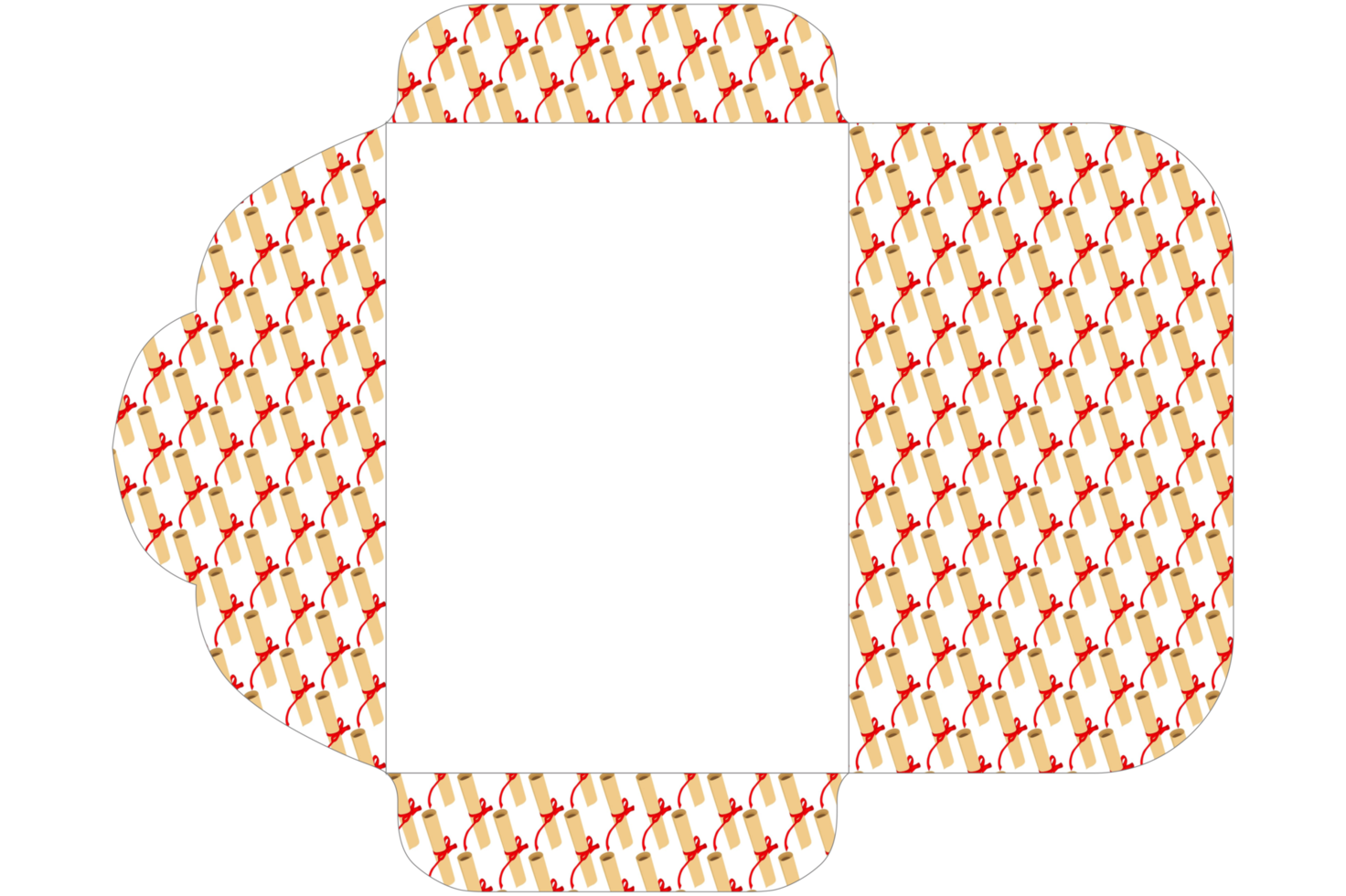 Envelope Design with Certificate Roll Theme png