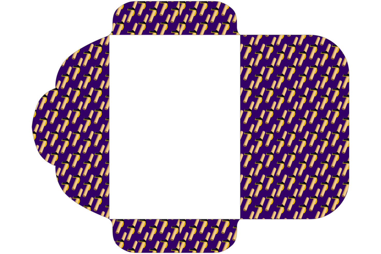conception d'enveloppe avec thème de rouleau de certificat png