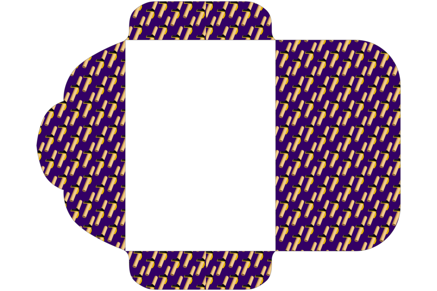 Envelope Design with Certificate Roll Theme png