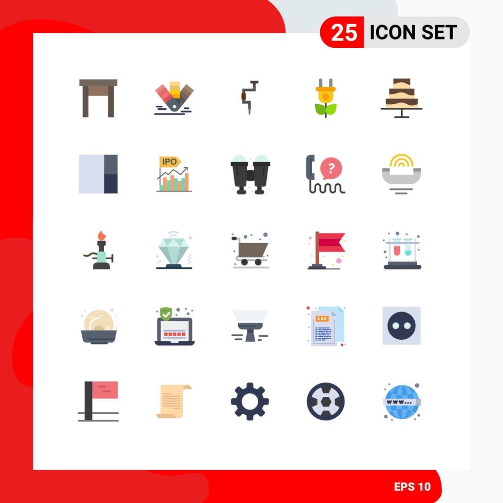 25 Creative Icons Modern Signs and Symbols of editor electricity tone eco tool Editable Vector Design Elements