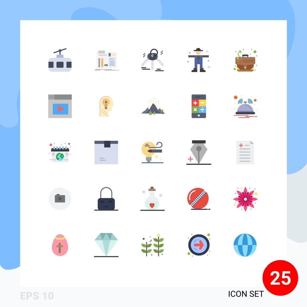 25 Creative Icons Modern Signs and Symbols of path rural engineer farming real estate Editable Vector Design Elements