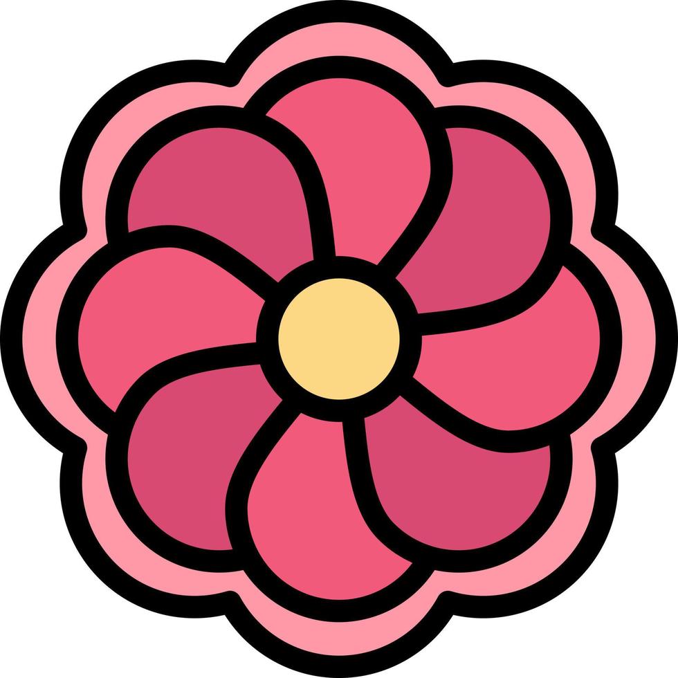 girasol flor madrigal color plano icono vector icono banner plantilla