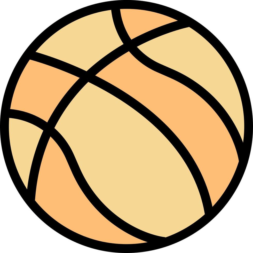 Ball Basketball Nba Sport  Flat Color Icon Vector icon banner Template