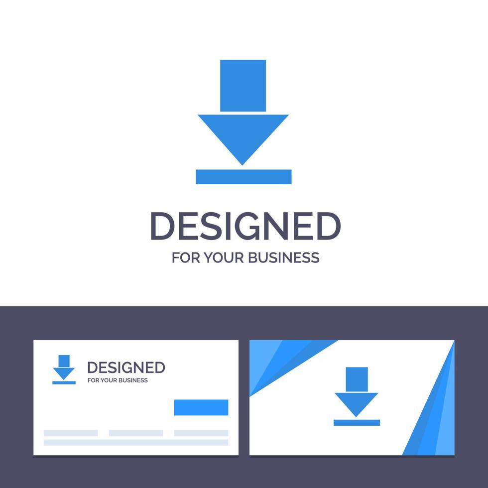 Creative Business Card and Logo template Arrow Dawn Download Vector Illustration