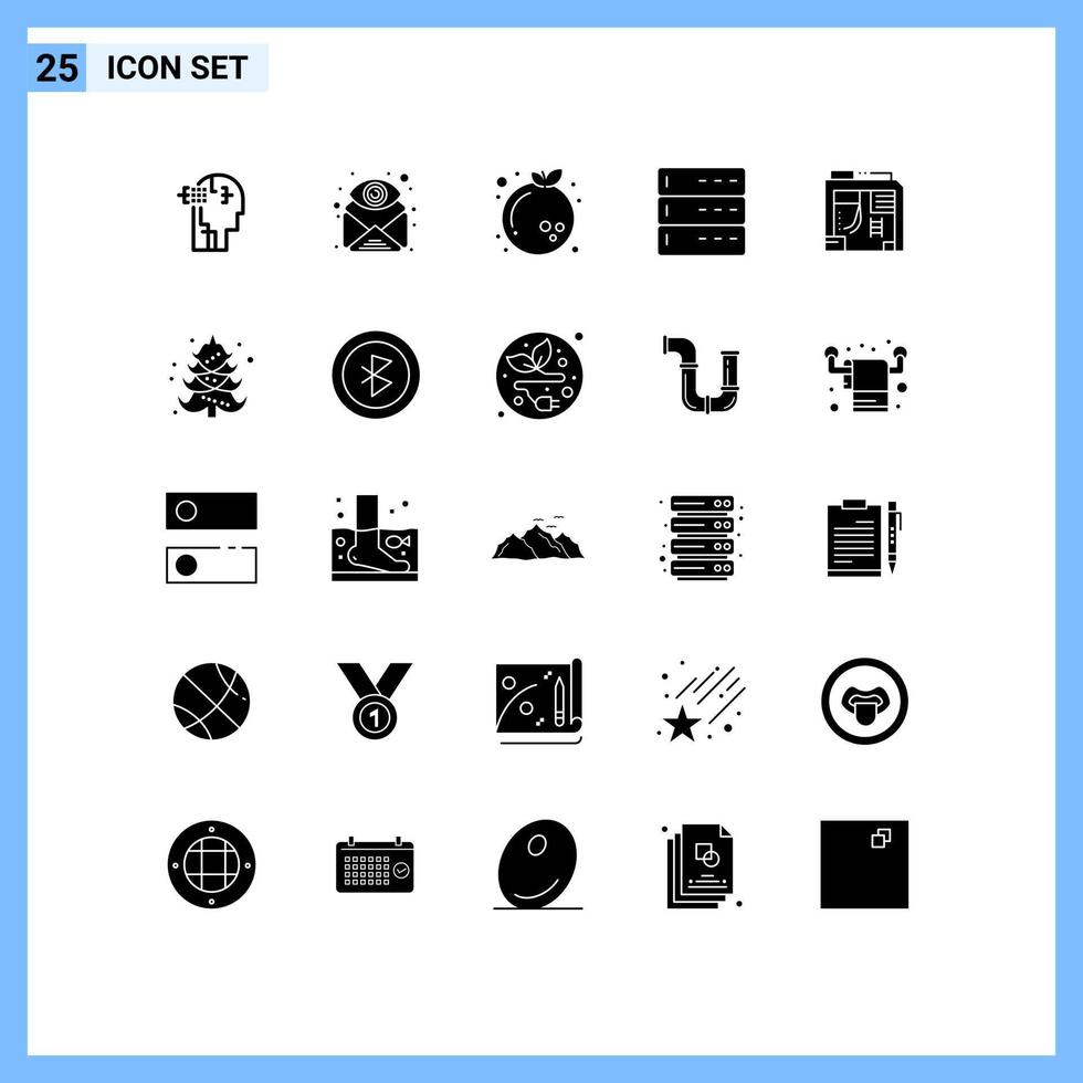 25 Creative Icons Modern Signs and Symbols of atx devices view data year Editable Vector Design Elements