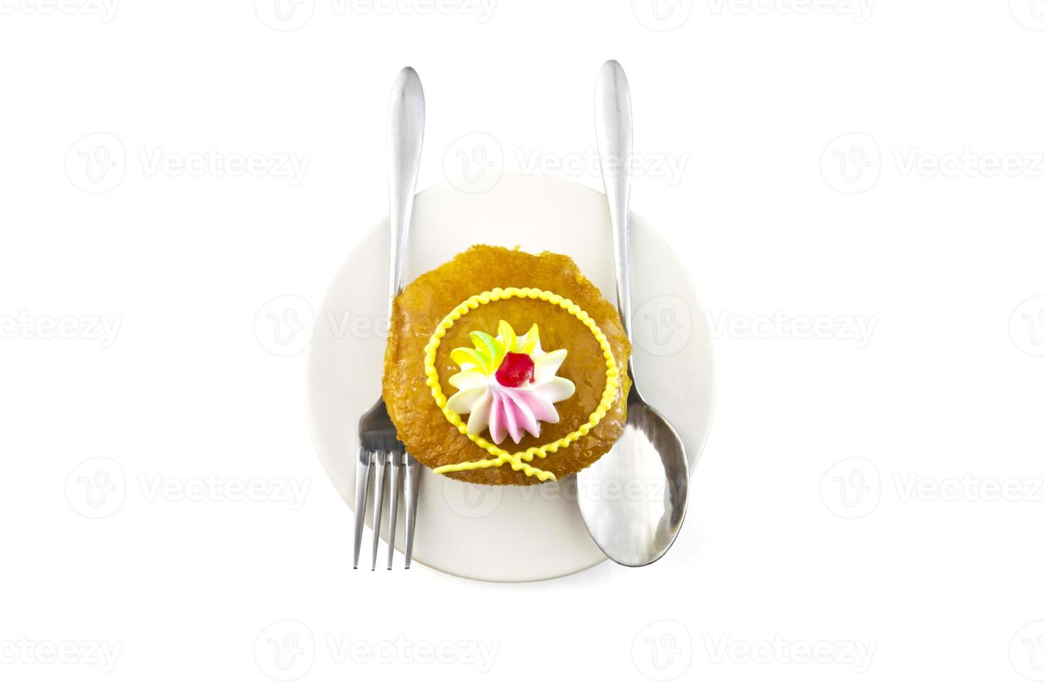 Cup cake and fork photo