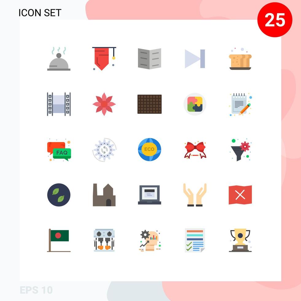 25 Creative Icons Modern Signs and Symbols of food baking bookmark bakery last Editable Vector Design Elements