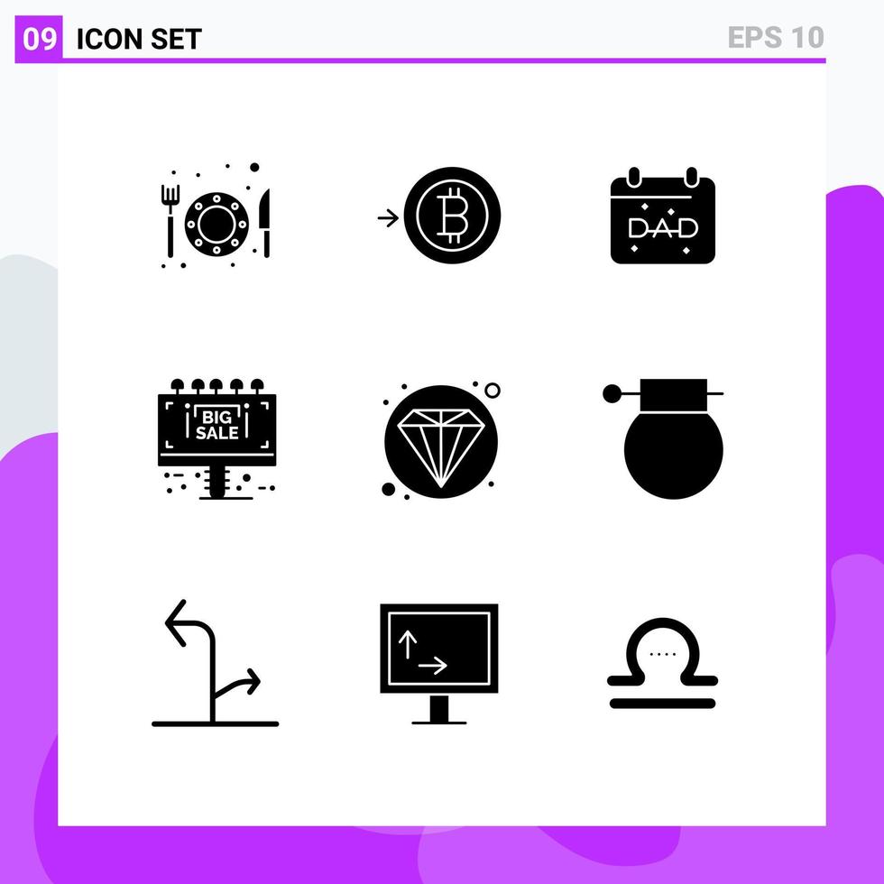 9 Creative Icons Modern Signs and Symbols of army web father seo sale Editable Vector Design Elements